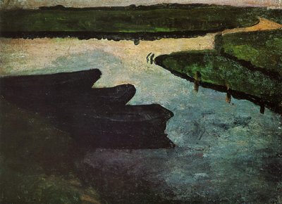 Moorkanal mit Torfkähnen von Paula Modersohn Becker